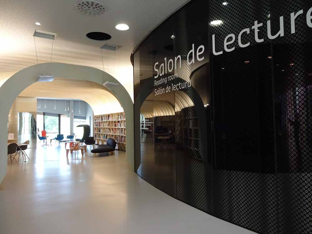 The reading room at La Cité du Vin, Bordeaux.